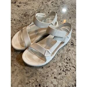 White Teva Hurricane Drift Water Sandals 9